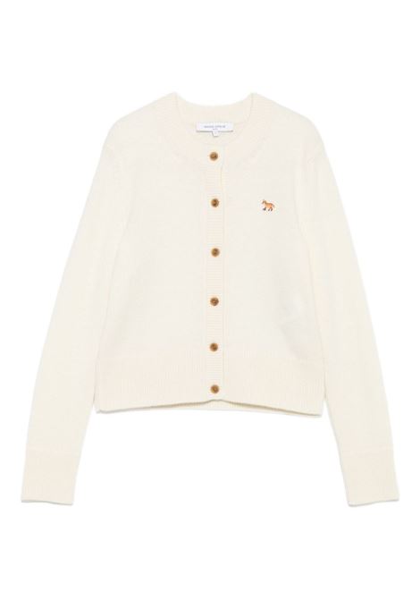 cardigan baby fox fitted cardigan donna ecru MAISON KITSUNÉ | PW00506KT10060383